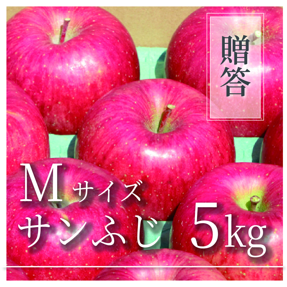 サンふじ ご贈答用 Mサイズ 5kg(18〜20個)