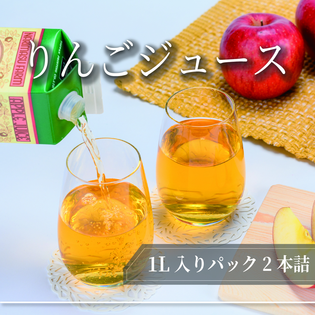 りんごジュース 1Lパック 2本詰