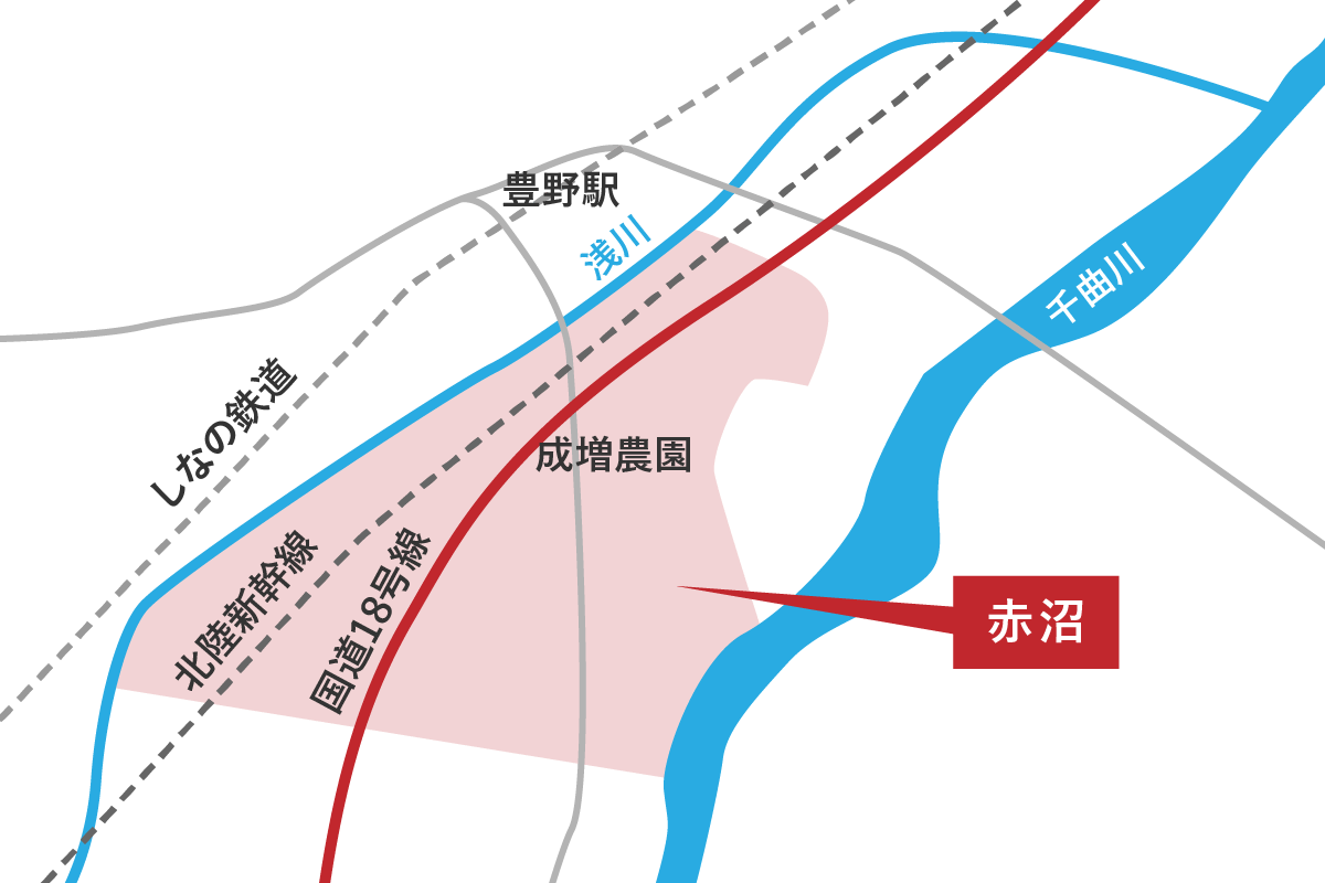 赤沼 地図